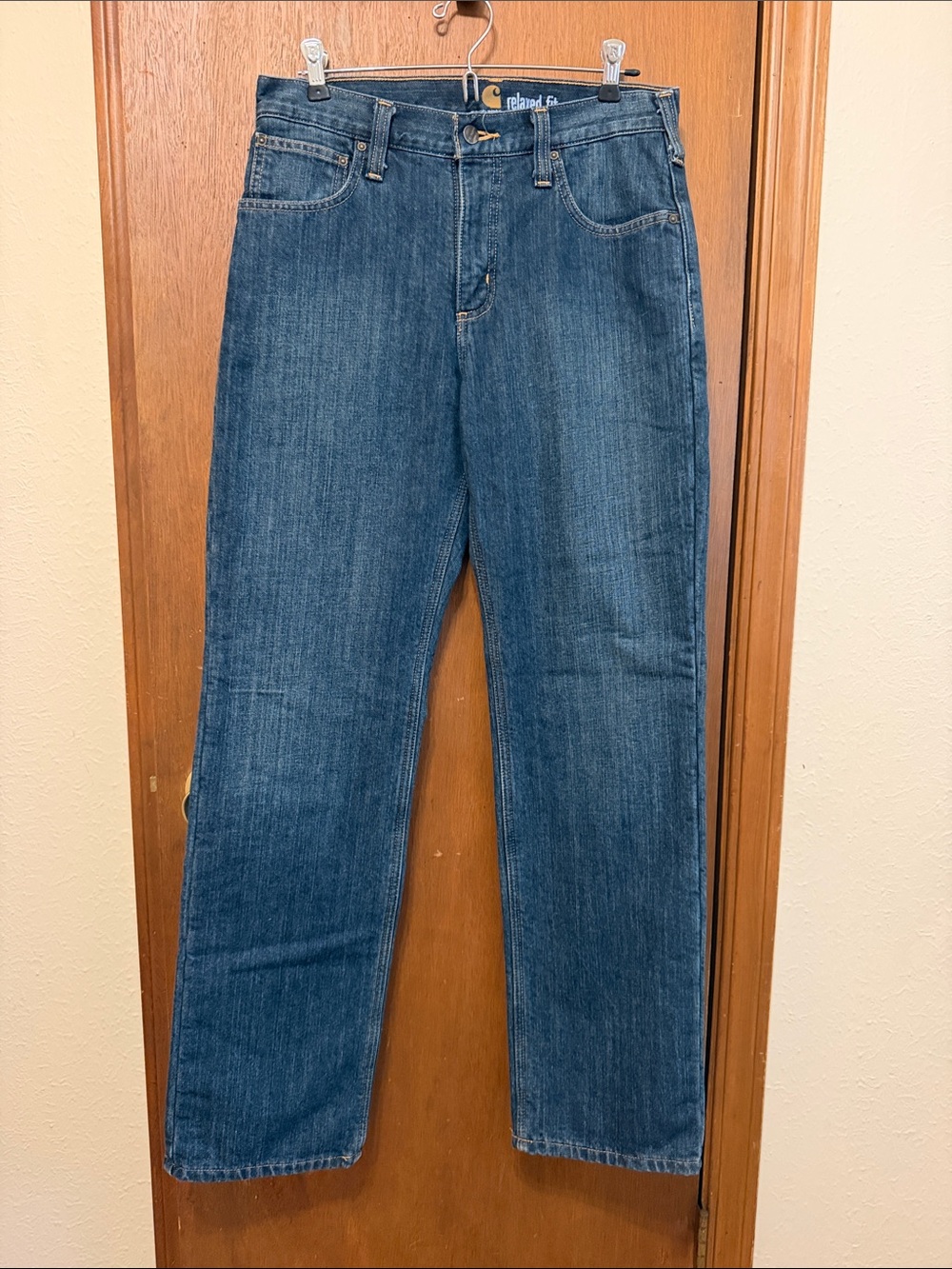 Carhartt Men's Relaxed Straight Blue Jeans 30x32